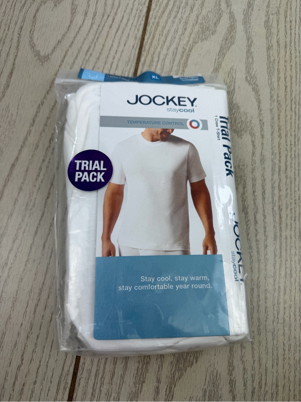 Jockey Men's Classic Fit 100% Cotton Crew T-shirt XL White 1 Shirt Trial Pack
